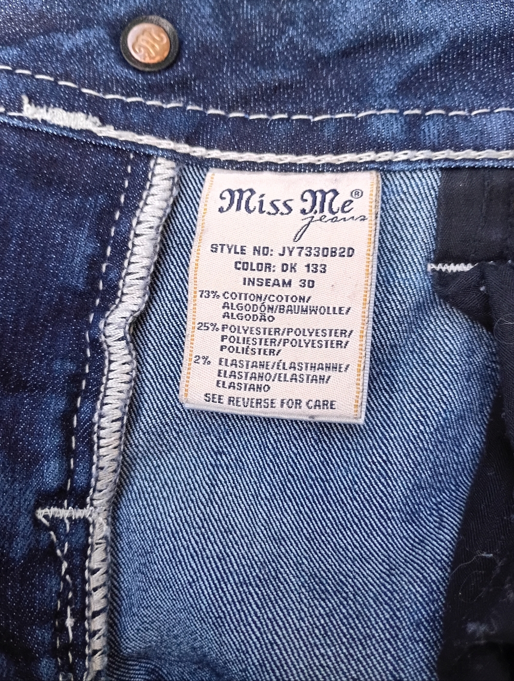 Miss Me Embellished Flare Jeans sz 28 - Picture 8 of 10